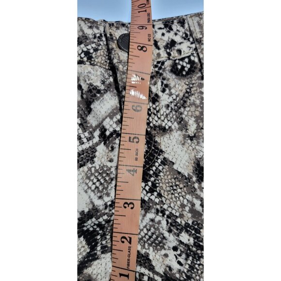 Kut From The Kloth Donna Ankle Skinny Raw Hem Animal Print Jeans Size 2 Cropped - Picture 11 of 14